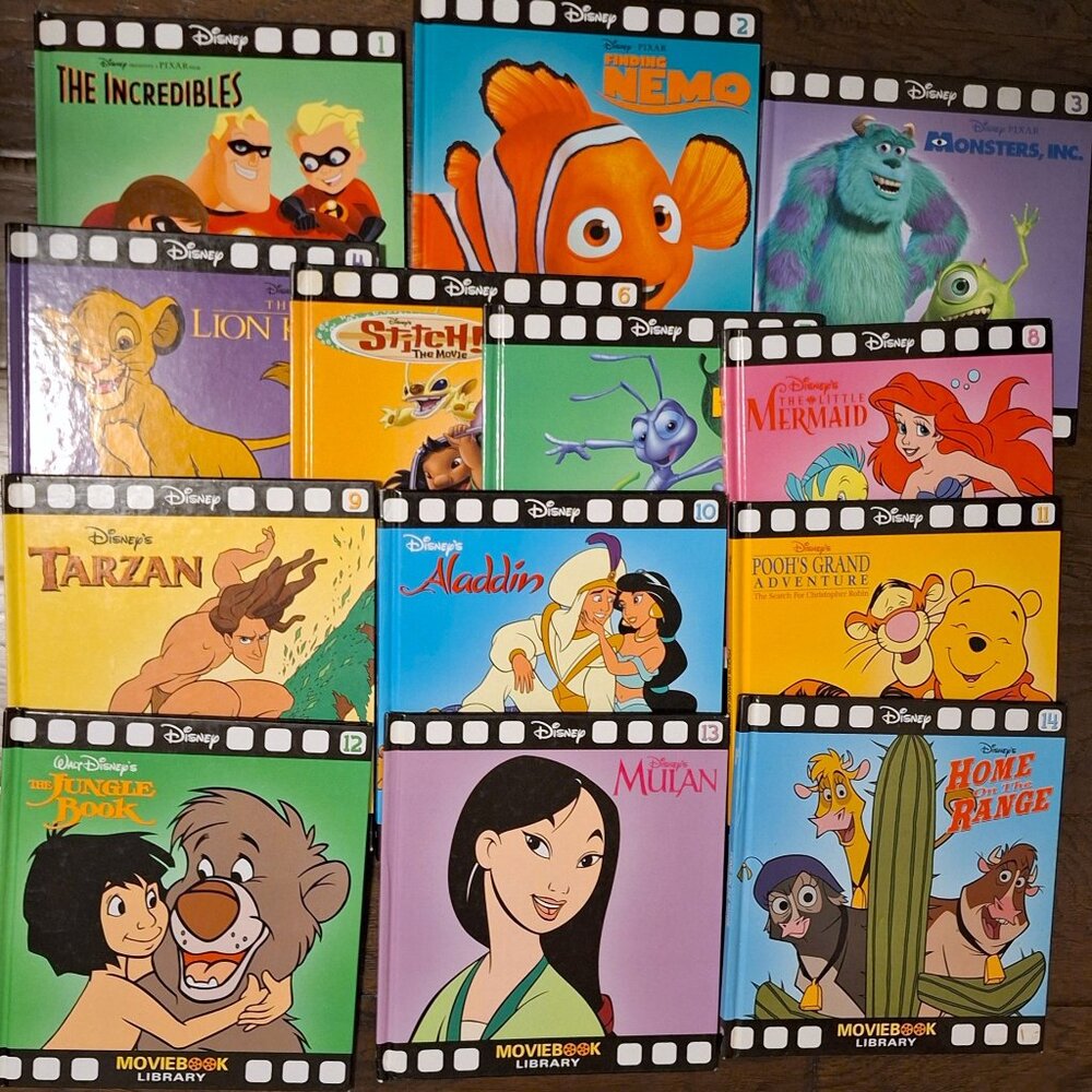 Disney Movie Book Library Lot of 13 books